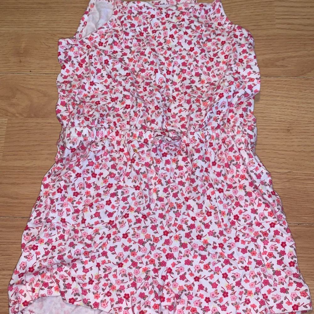 Baby Floral One-Piece Romper in Pink and Red
